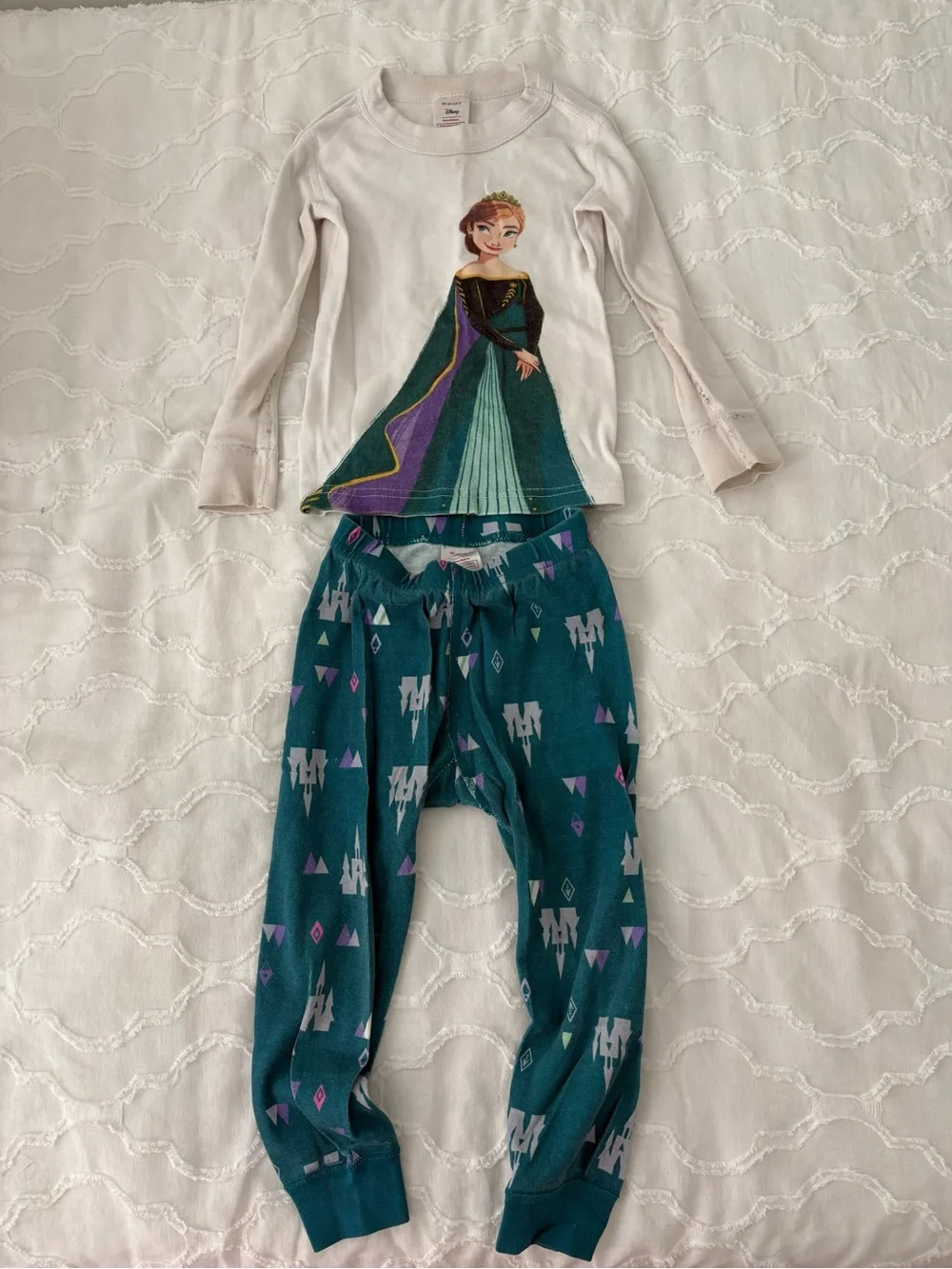Hanna Andersson Disney Girls' Frozen Pajama Set - Anna, 3T